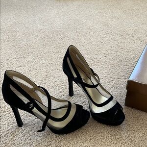 Audrey Brooke Black Strappy Heels
